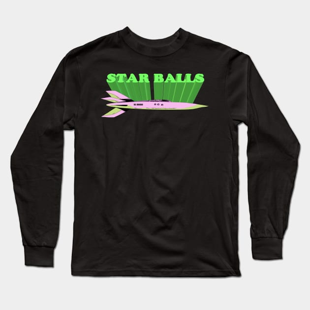 STAR BALLS! (The Dennis Ball Show Long Sleeve T-Shirt by Ghost Cave Records /The Dennis Ball Show